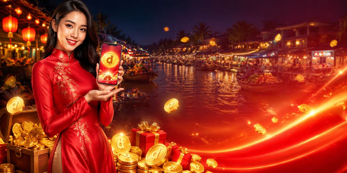 Phụ nữ Cần Thơ trong trang phục áo dài sử dụng điện thoại truy cập casino mobile