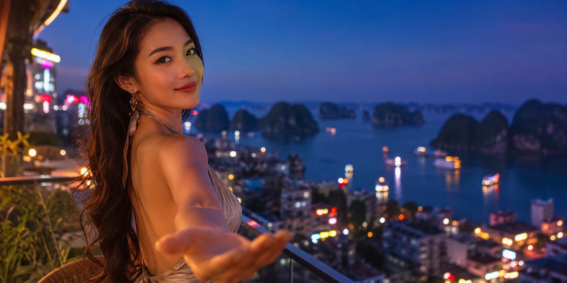 Cảnh vịnh Hạ Long biểu trưng cho sự an toàn và tin cậy trong dịch vụ trực tuyến tại Việt Nam